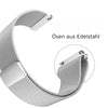 Milanaise-Uhrenarmband aus Edelstahl mit Magnetverschluss