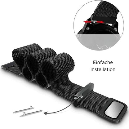 Milanaise-Uhrenarmband aus Edelstahl mit Magnetverschluss